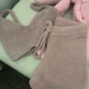 Fashion Nova pink furry set